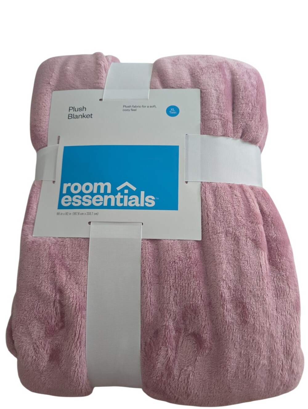 Room Essentials Plush Blanket Twin XL Blush Pink Soft Cozy 66x92 NWT